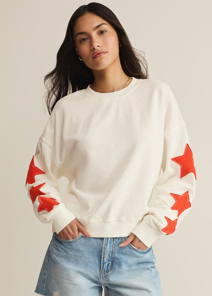 Stars First Date Sweatshirt - Sea Salt