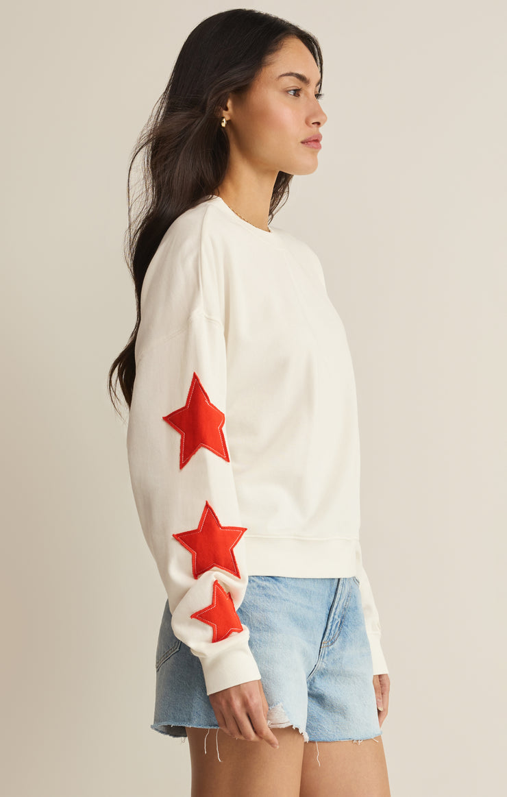Stars First Date Sweatshirt - Sea Salt