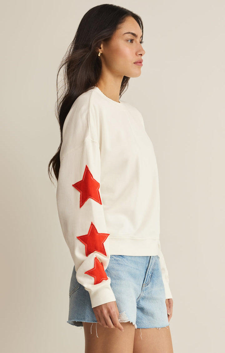 Stars First Date Sweatshirt - Sea Salt