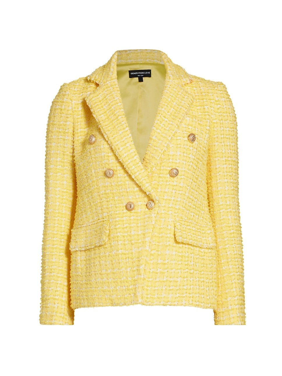 Eliza Tweed Blazer - Yellow