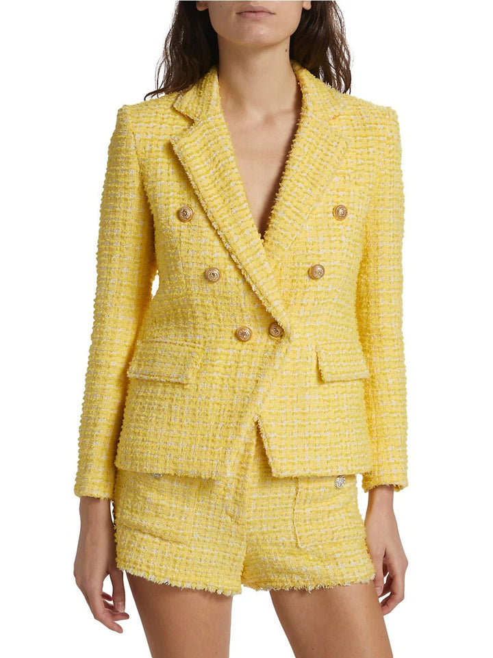 Eliza Tweed Blazer - Yellow