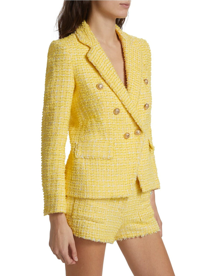 Eliza Tweed Blazer - Yellow