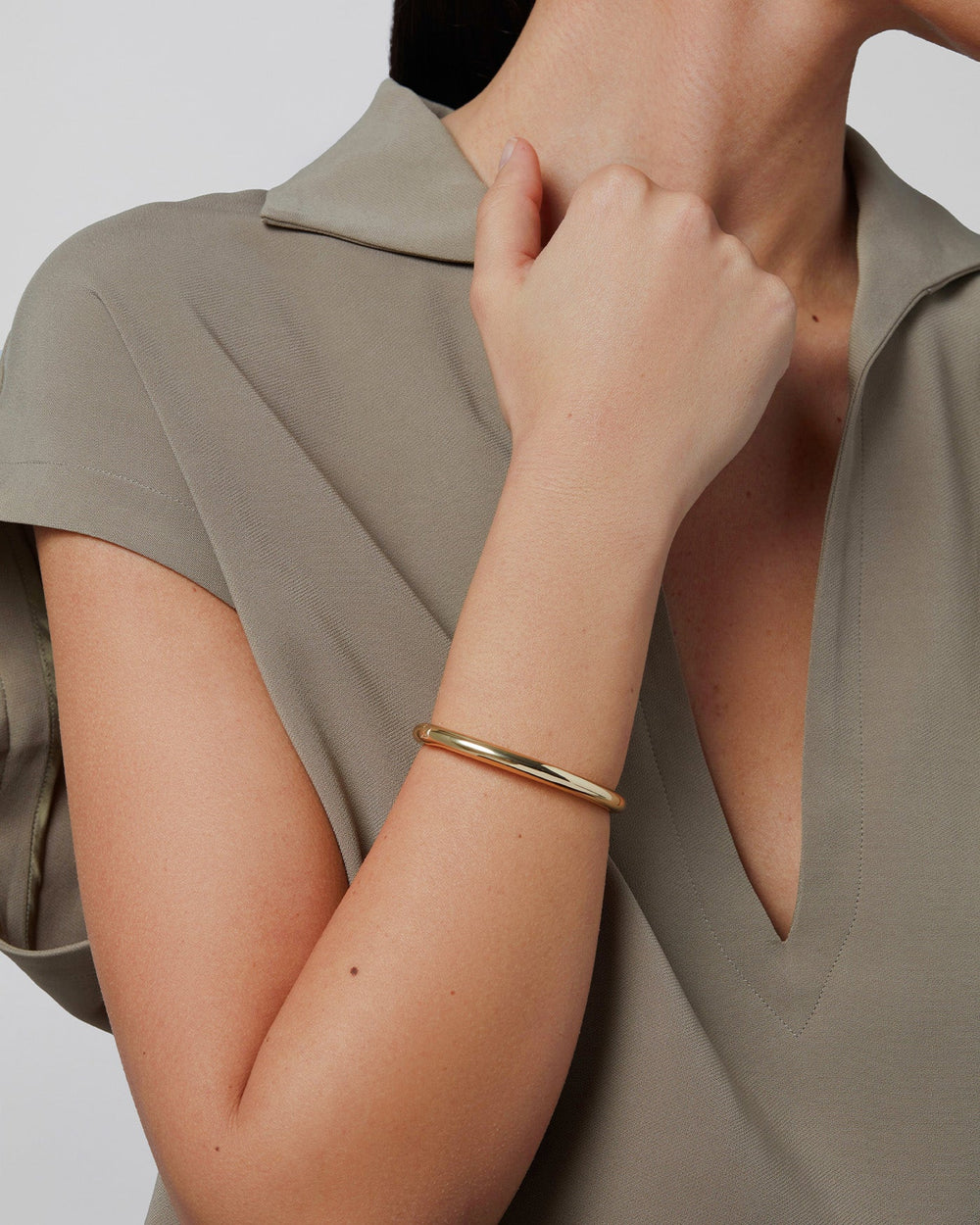 Jenny Bird Gia Bangle in Gold available at Barbara Katz