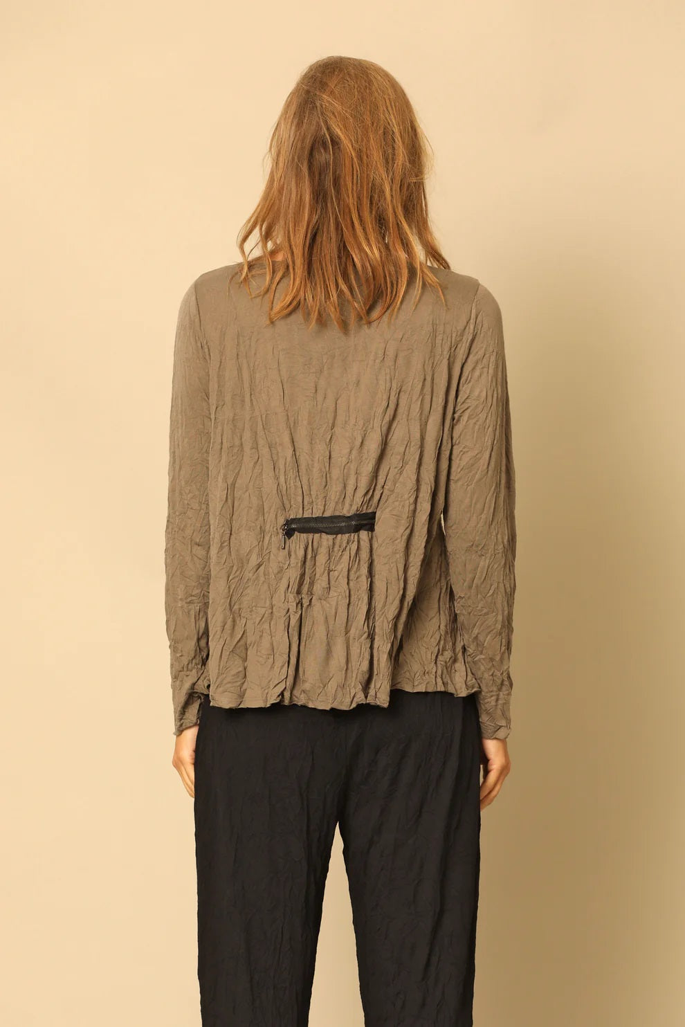 Gizel Top PO/Zipper - Dove