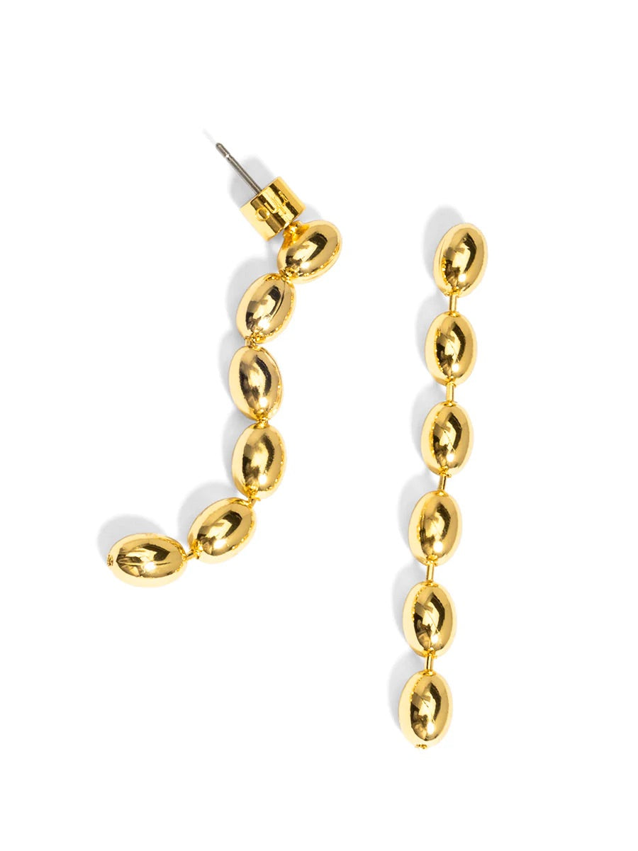 Barbara Katz Gold Beaded Drop Earrings