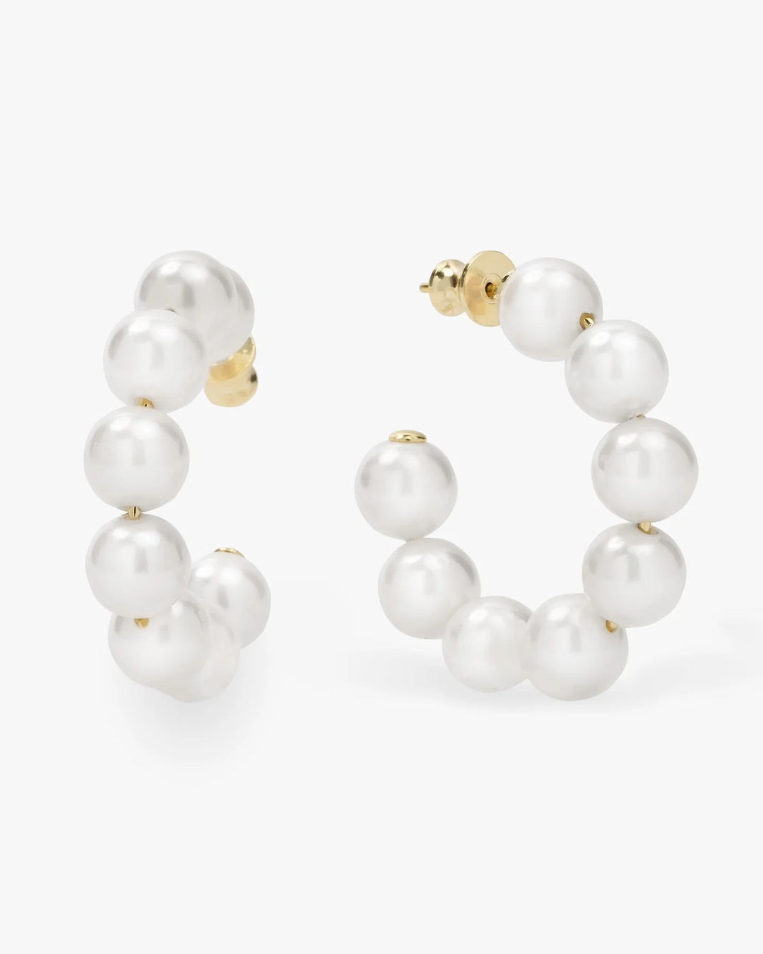 Melinda Maria Gold Life's A Ball Pearl Hoops