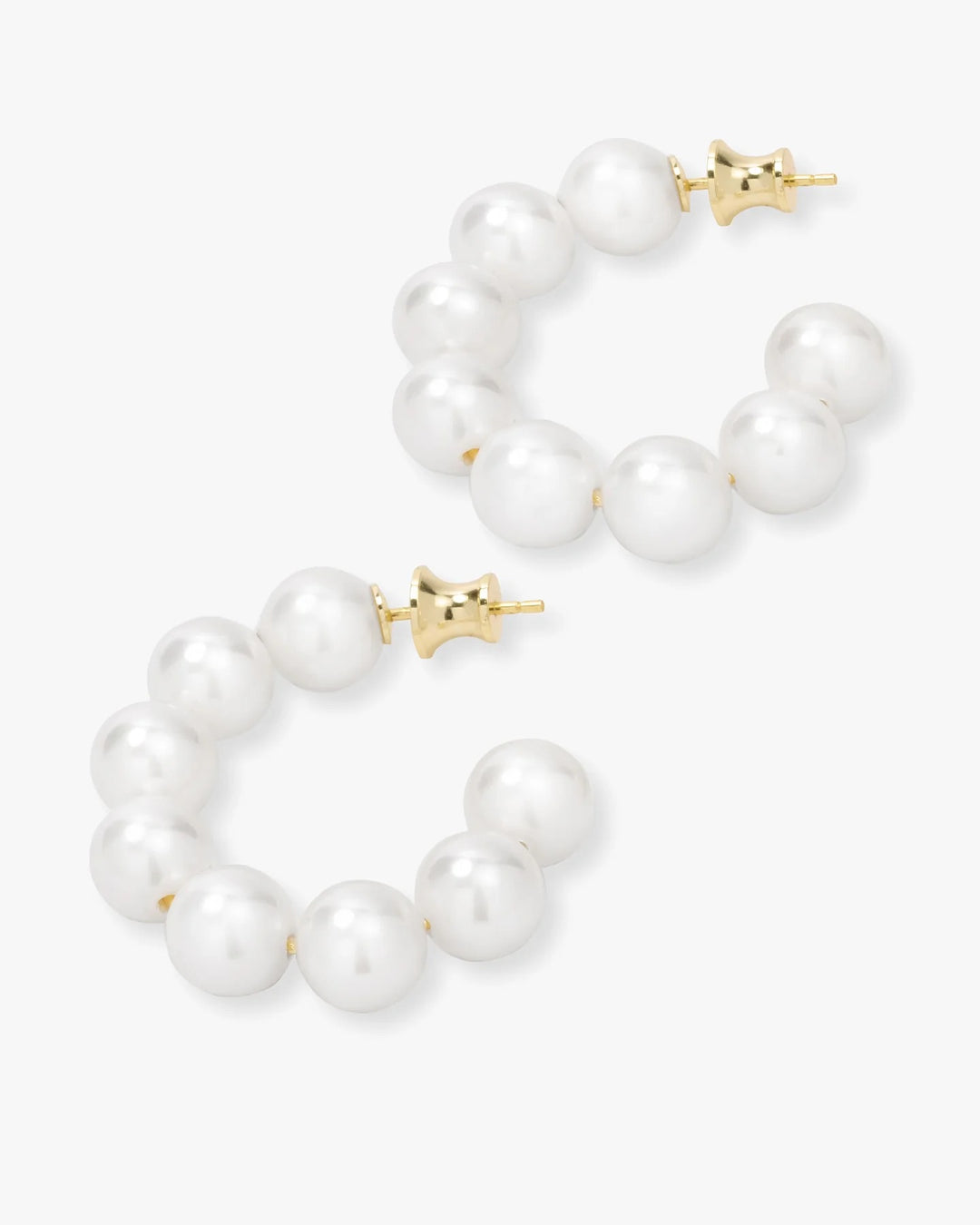 Melinda Maria Gold Life's A Ball Pearl Hoops