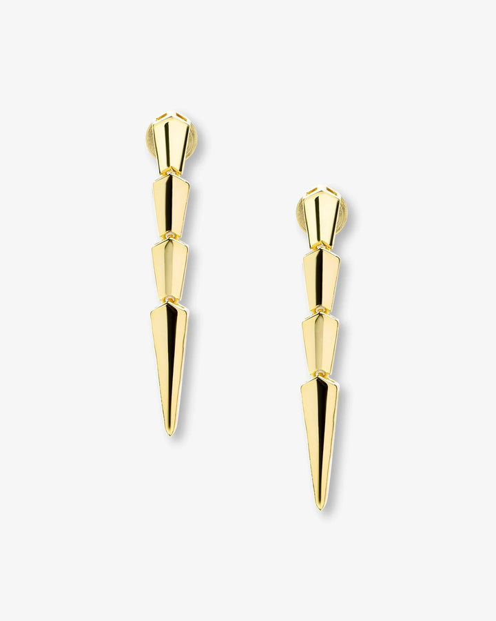 Melinda Maria Gold Serpent Drop Earrings