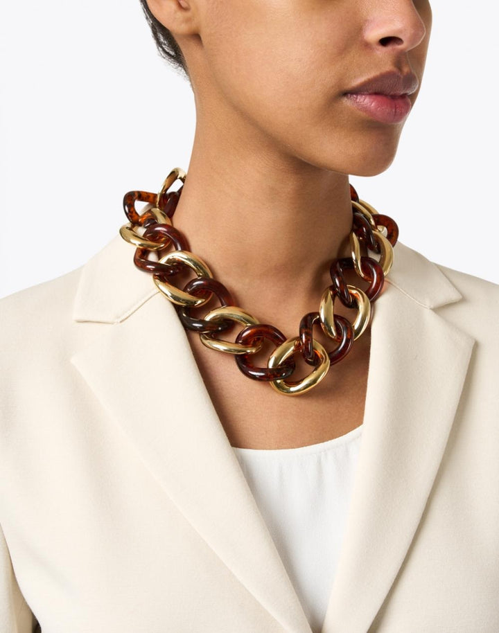18" Gold with Tortoise Link Necklace