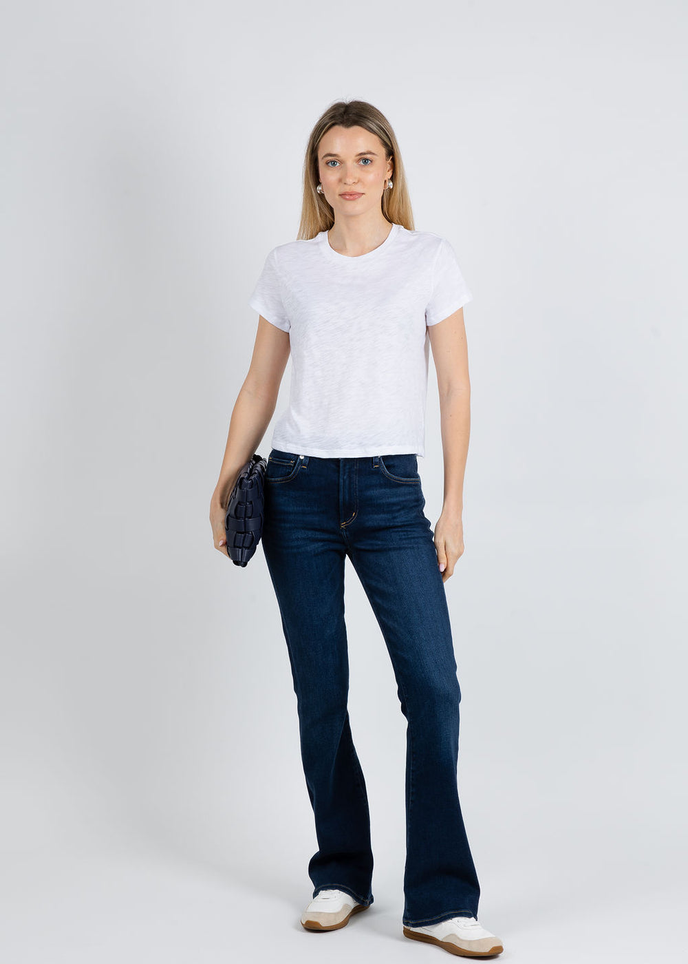 Goldie Andie Short Sleeve Tee in White available at Barbara Katz