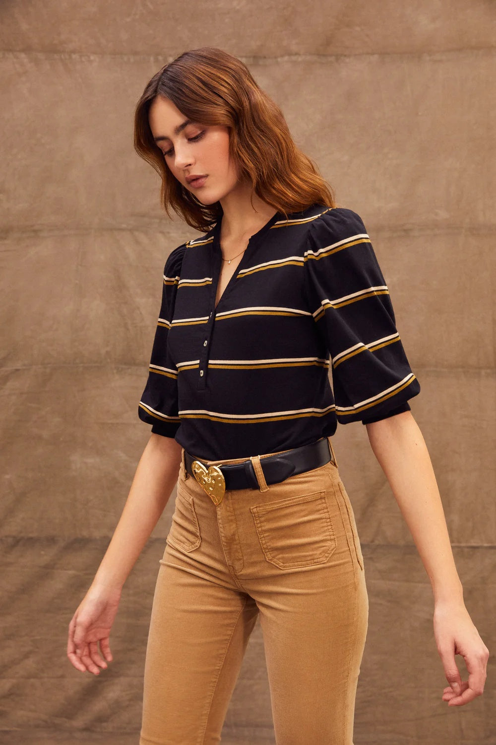Goldie Autumn Stripe Chelsea Top