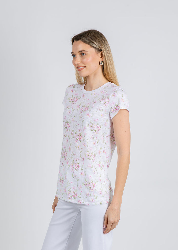 Goldie Meadow Ringer Tee in Cherry Blossom available at Barbara Katz