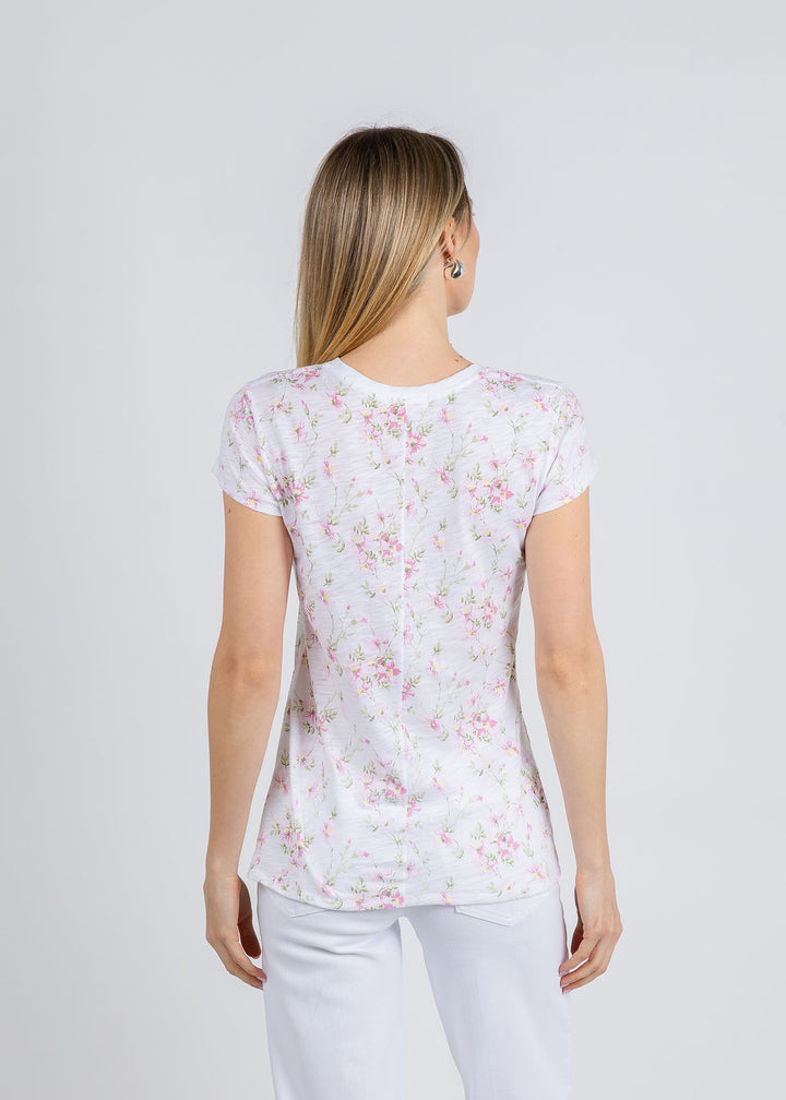 Goldie Meadow Ringer Tee in Cherry Blossom available at Barbara Katz