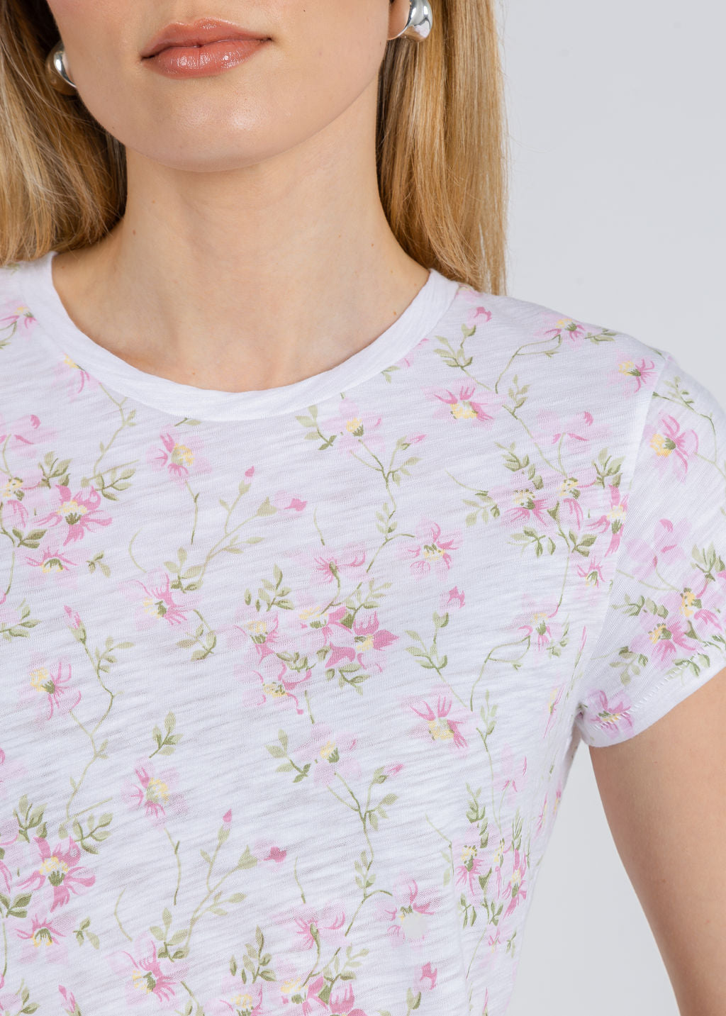 Goldie Meadow Ringer Tee in Cherry Blossom available at Barbara Katz