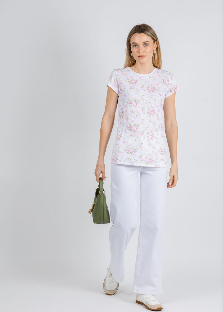 Goldie Meadow Ringer Tee in Cherry Blossom available at Barbara Katz
