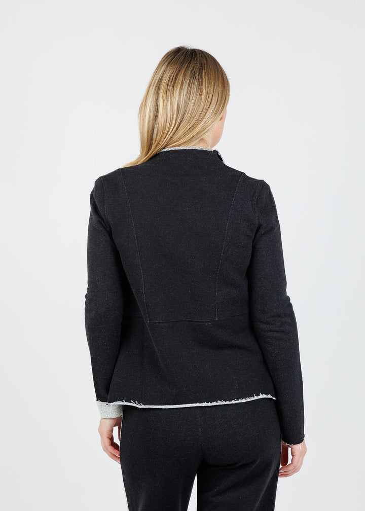 Goldie Melrose Light Draped Jacket in Black available at Barbara Katz
