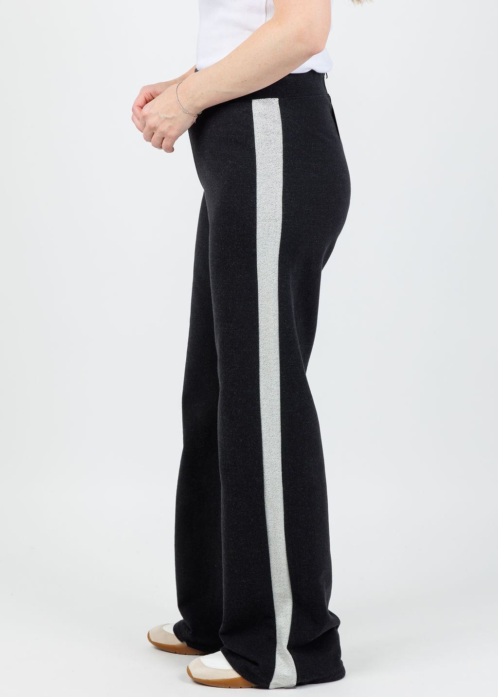 Goldie Melrose Light Flared Studio Pants in Black available at Barbara Katz