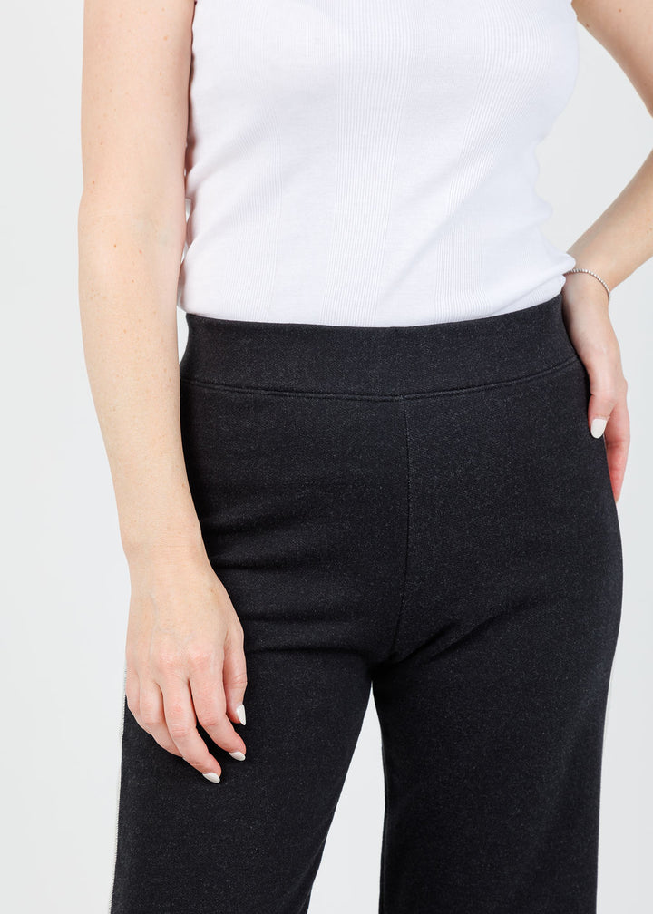 Goldie Melrose Light Flared Studio Pants in Black available at Barbara Katz