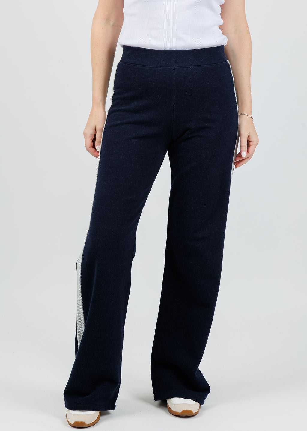Goldie Melrose Light Flared Studio Pants in Navy available at Barbara Katz