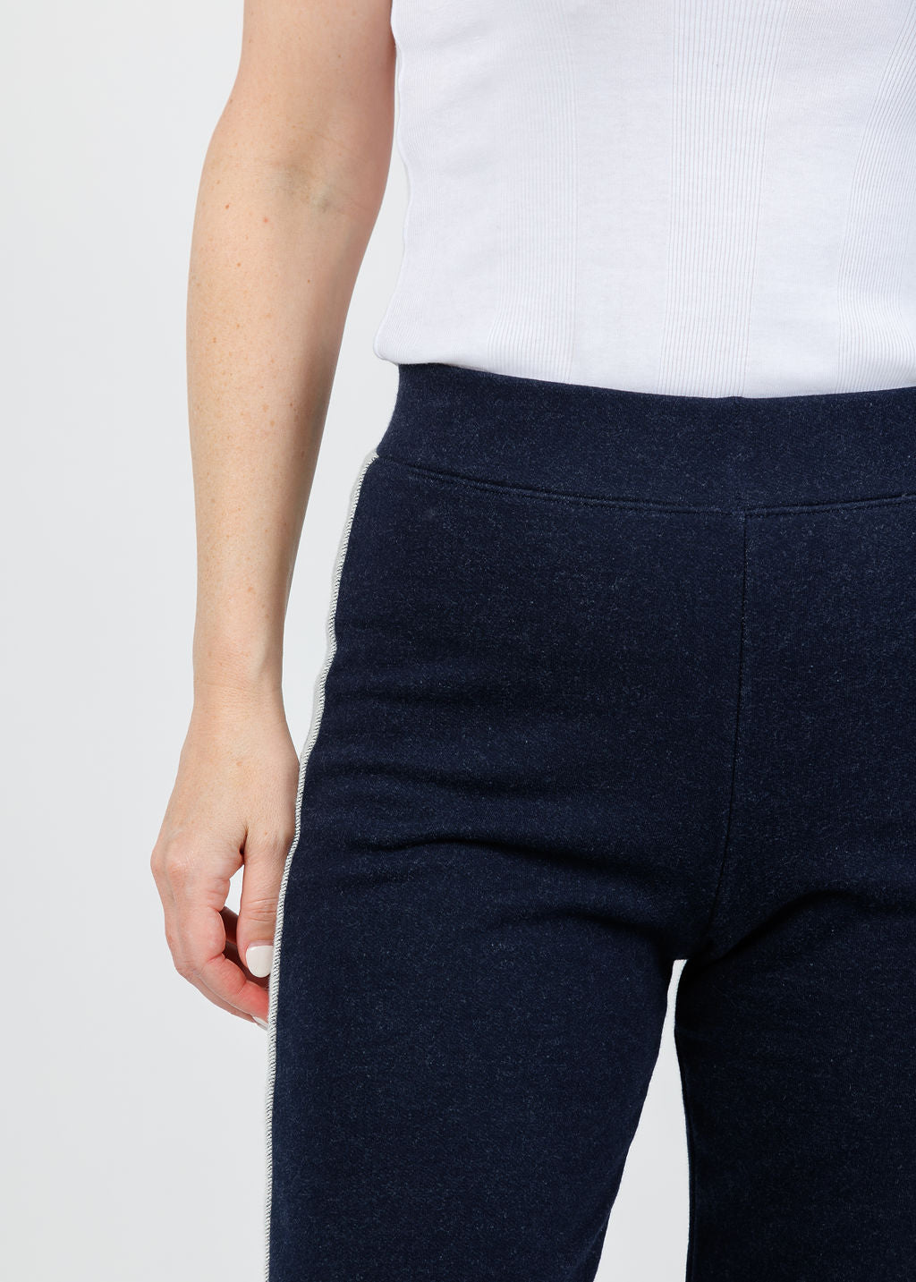 Goldie Melrose Light Flared Studio Pants in Navy available at Barbara Katz