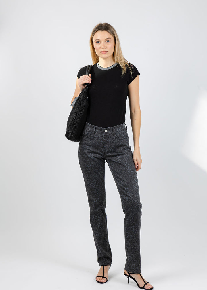 Goldie Metallic Pavé Ringer Tee in Black available at Barbara Katz