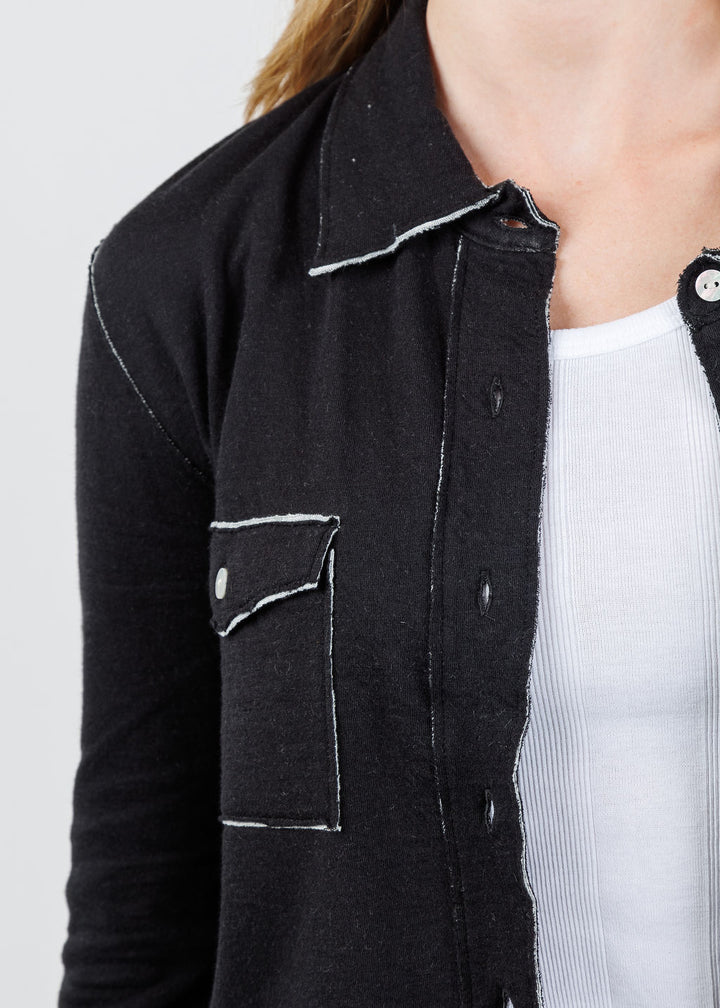 Goldie Serena Double Face Jacket in Black/Gray Heather available at Barbara Katz