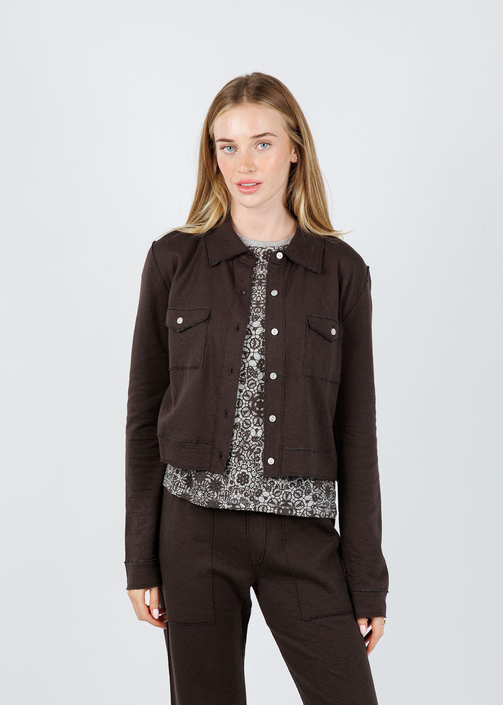 Goldie Serena Double Face Jacket in Coffee available at Barbara Katz