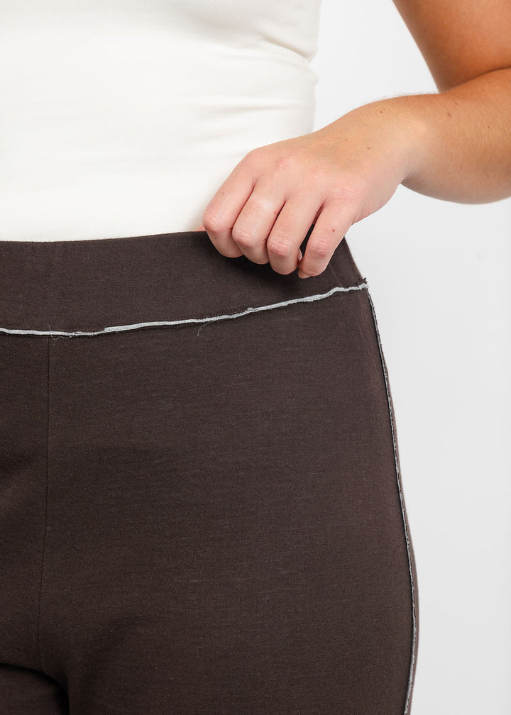 Goldie Stella Double-Faced Flare Pant in Coffee/Gray Heather available at Barbara Katz