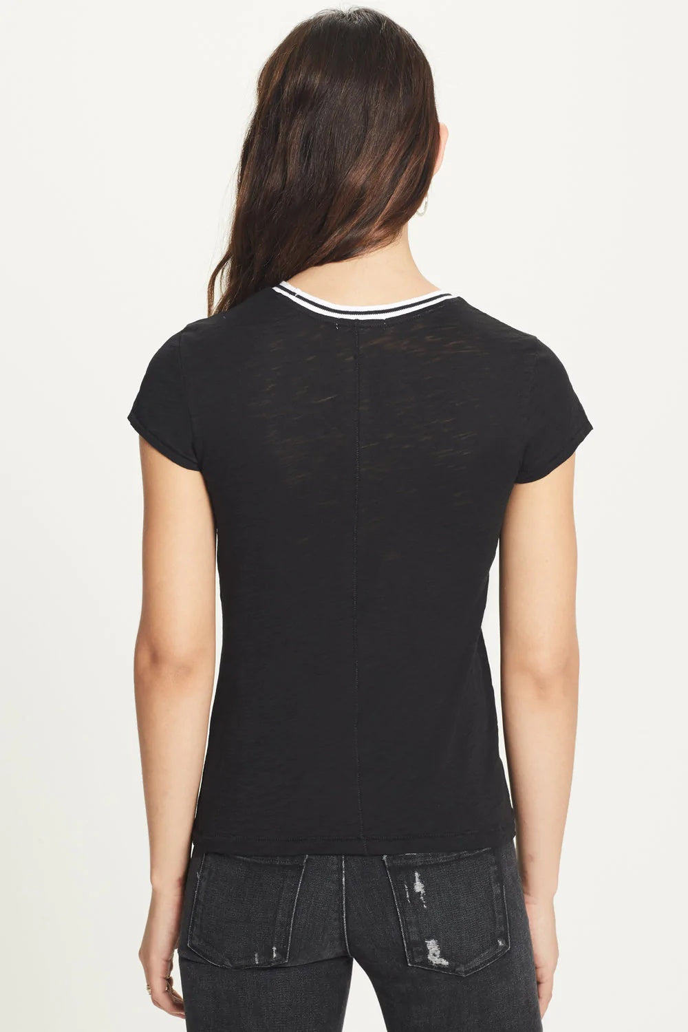 GOLDIE TIPPED RINGER TEE