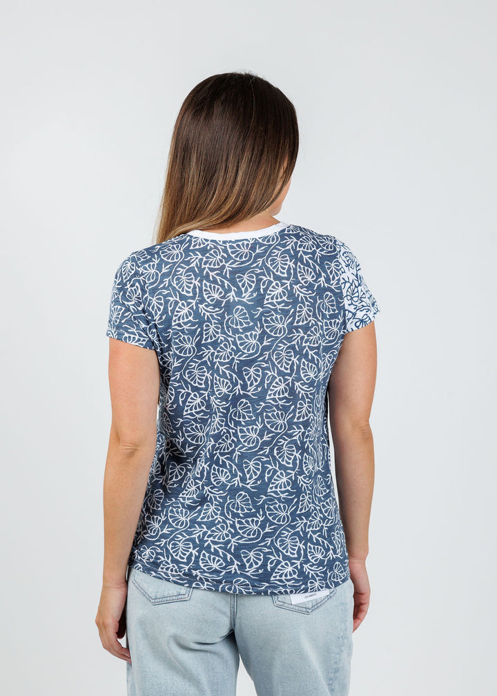 Goldie Two-Tone Tropical Rainforest Boy Tee in Estate/White available at Barbara Katz