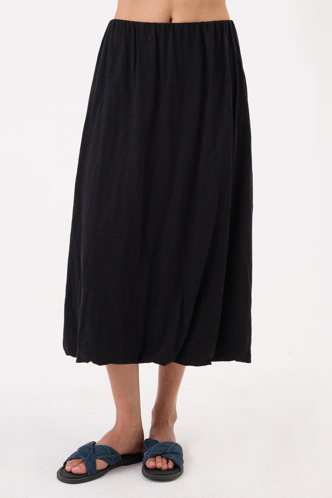 Goldie Marina Midi Bubble Skirt in Black available at Barbara Katz
