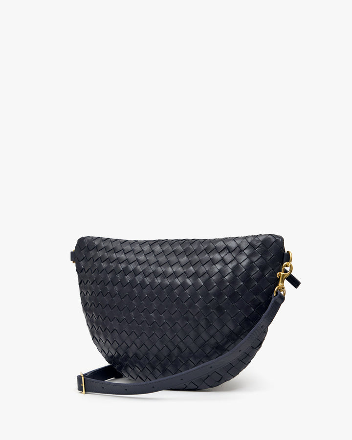 Clare V Grande Fanny Bag in Twilight Diagonal Woven available at Barbara Katz