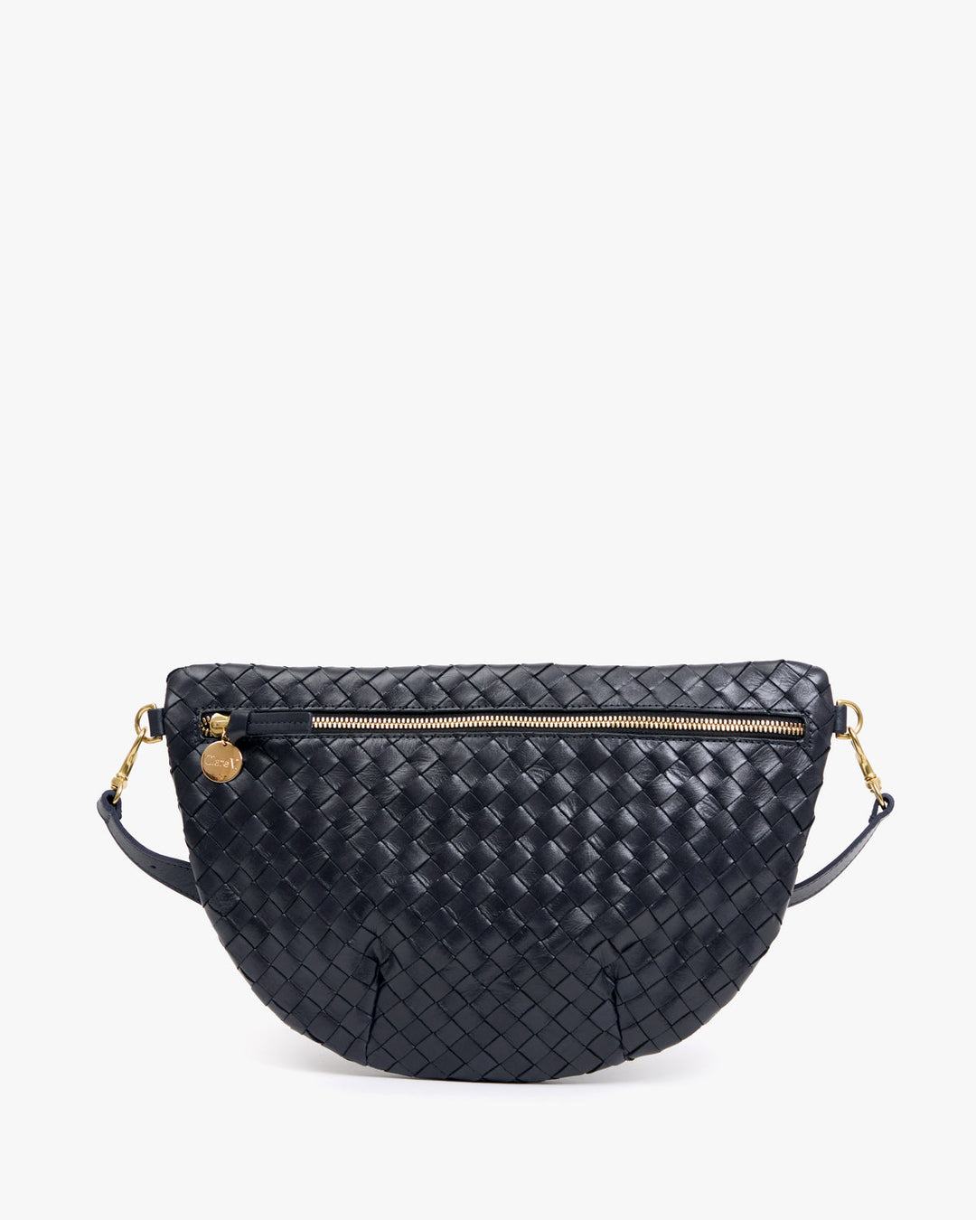 Clare V Grande Fanny Bag in Twilight Diagonal Woven available at Barbara Katz
