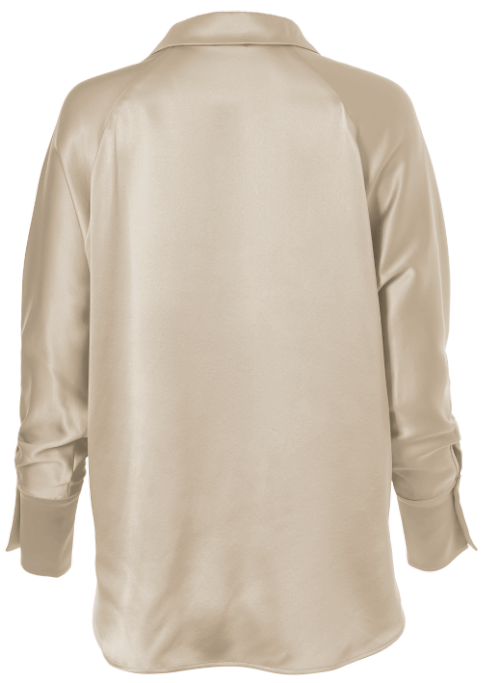 Diomi Half Button Isla Blouse in Champagne available at Barbara Katz