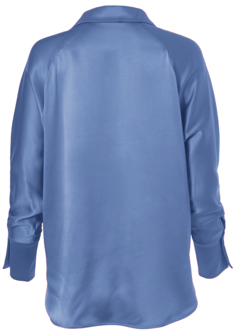 Diomi Half Button Isla Blouse in Soft Chambray available at Barbara Katz