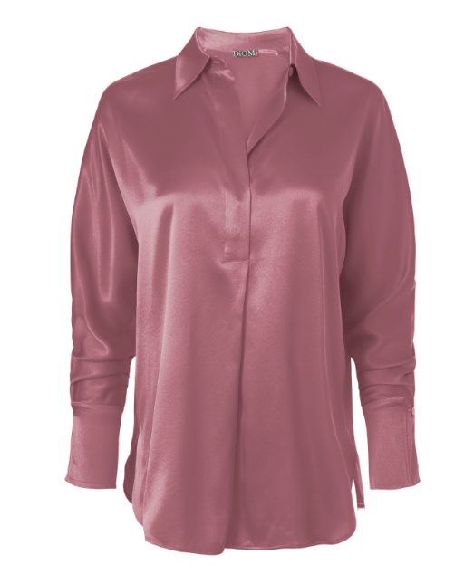 Diomi Half Button Isla Blouse in Lilas available at Barbara Katz