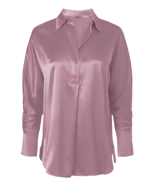 Diomi Half Button Isla Blouse in Louvre available at Barbara Katz