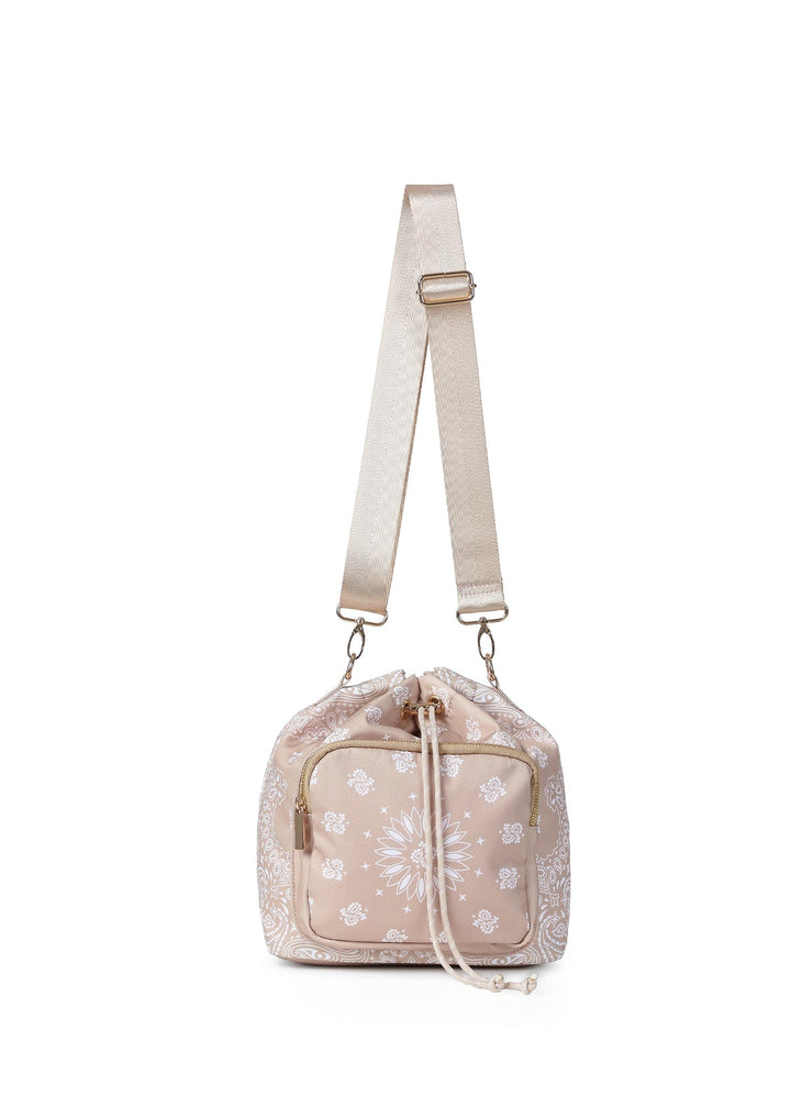 Haute Shore Harley Bandana Print Bucket Bag in Buff available at Barbara Katz