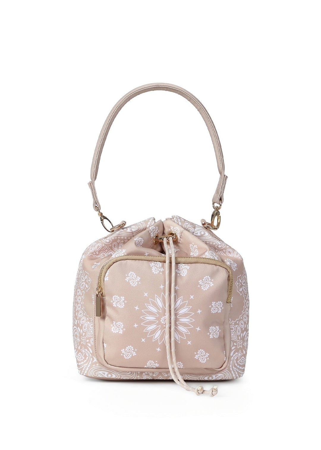 Haute Shore Harley Bandana Print Bucket Bag in Buff available at Barbara Katz