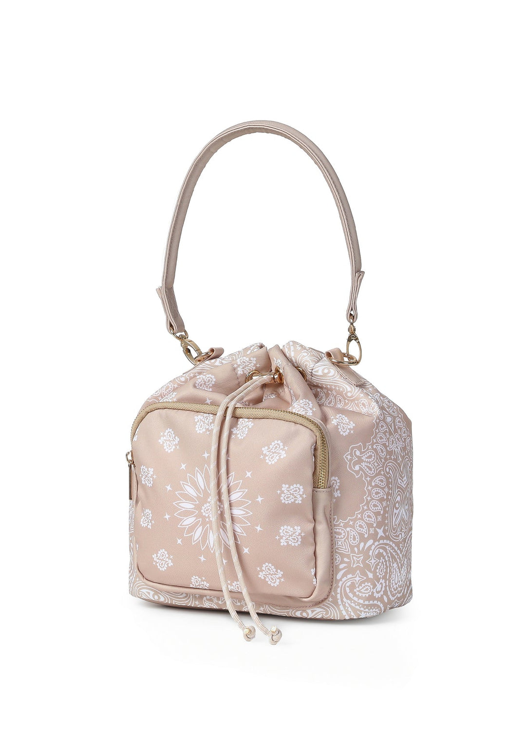 Haute Shore Harley Bandana Print Bucket Bag in Buff available at Barbara Katz