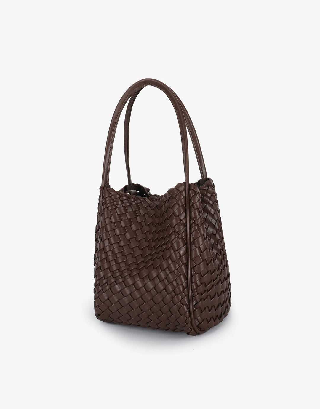 Remi/Reid Hollace Mini Woven Tote Bag in Espresso available at Barbara Katz