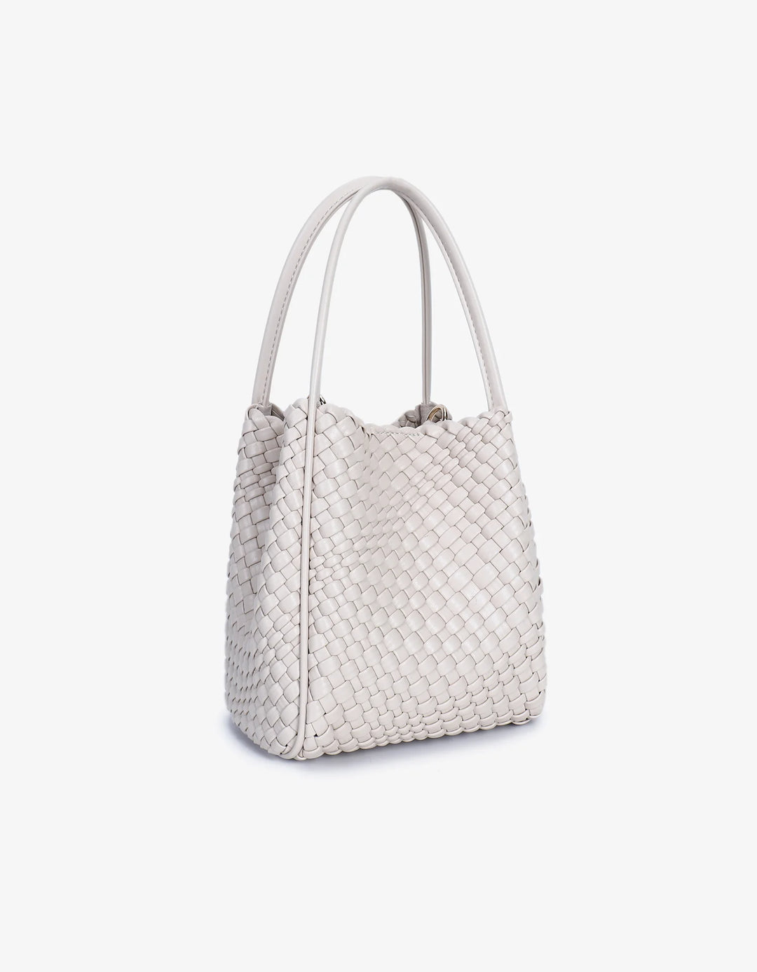 Remi/Reid Hollace Mini Woven Tote Bag in Cream available at Barbara Katz
