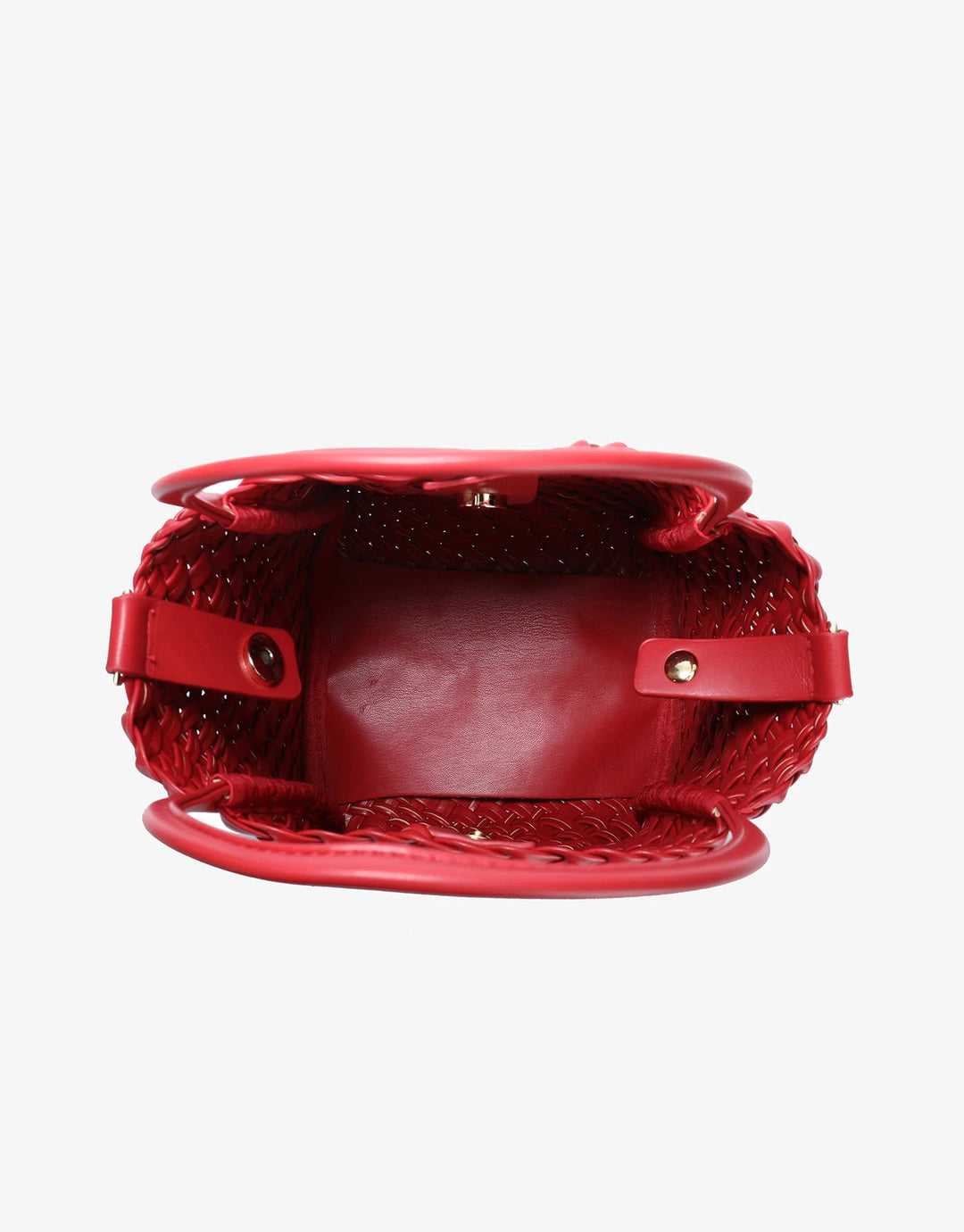 Remi/Reid Hollace Mini Woven Tote Bag in Red available at Barbara Katz