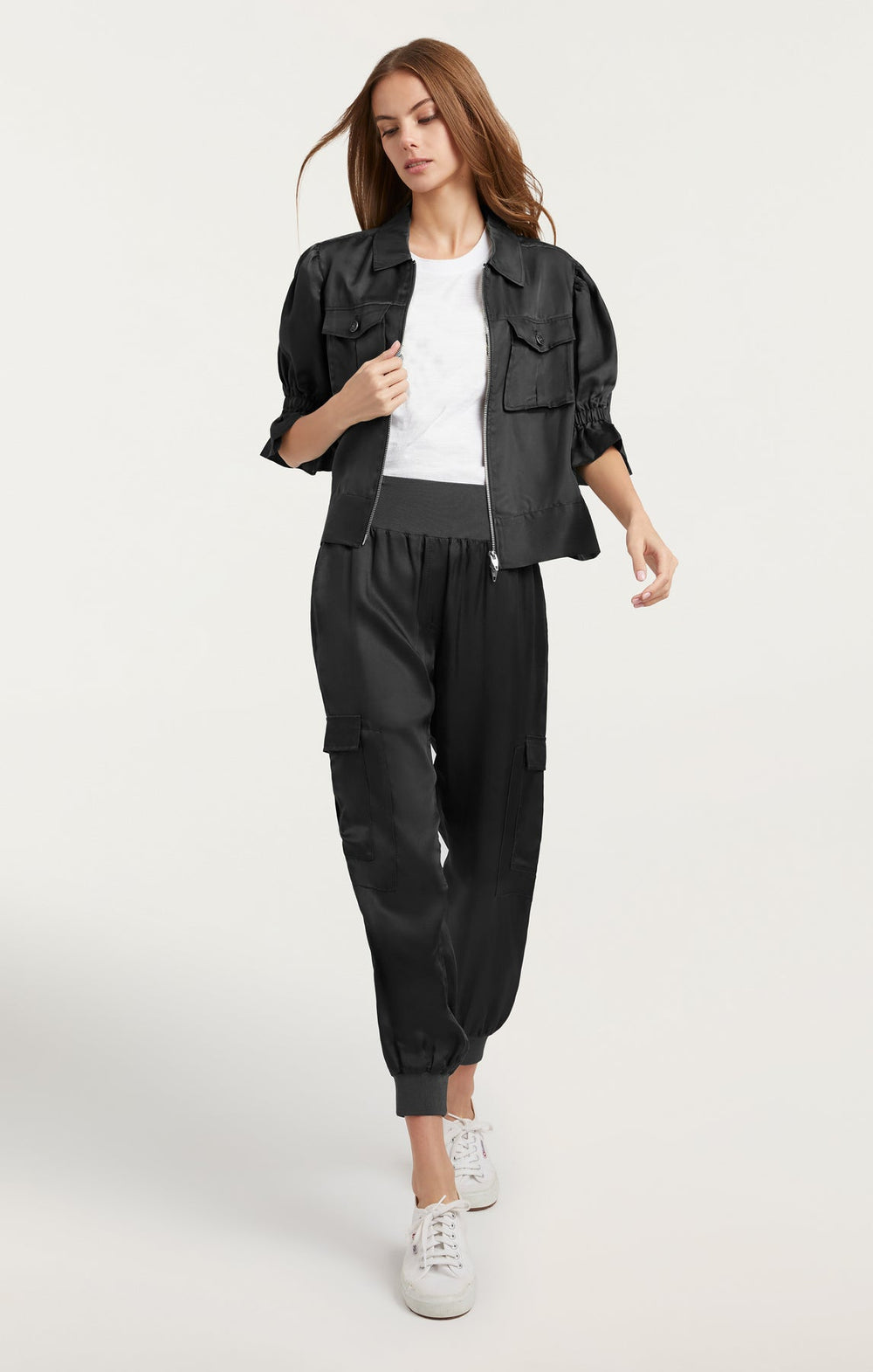 Cinq a Sept Holly Jacket in Black available at Barbara Katz