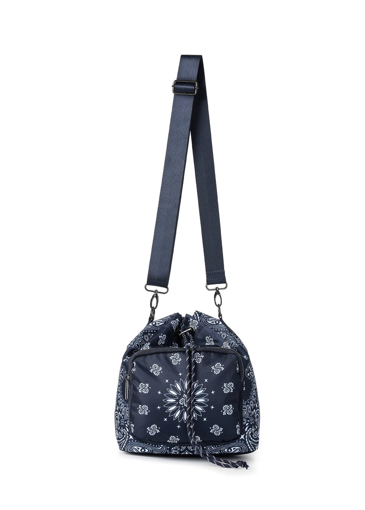 Haute Shore Harley Bandana Print Bucket Bag in Navy available at Barbara Katz