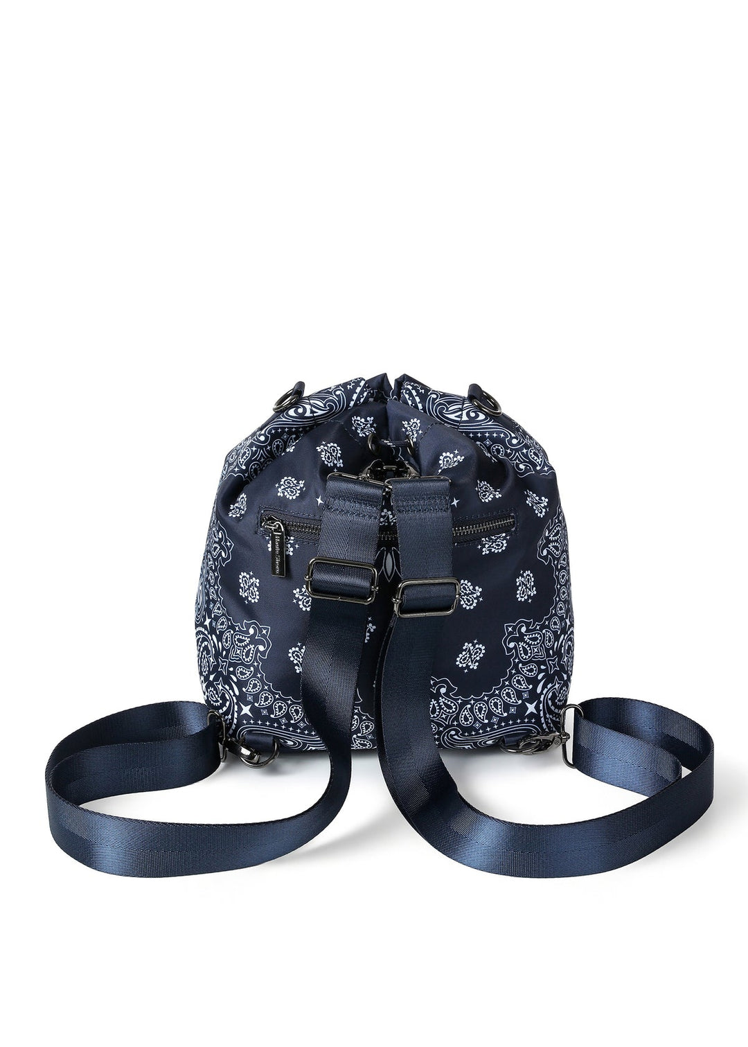 Haute Shore Harley Bandana Print Bucket Bag in Navy available at Barbara Katz