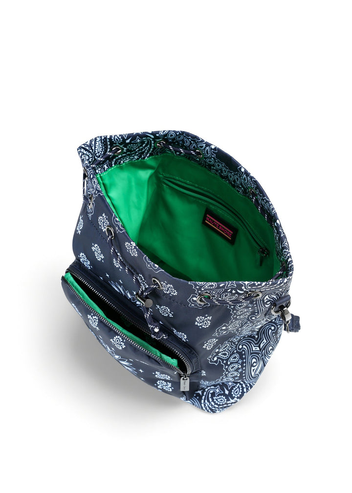 Haute Shore Harley Bandana Print Bucket Bag in Navy available at Barbara Katz