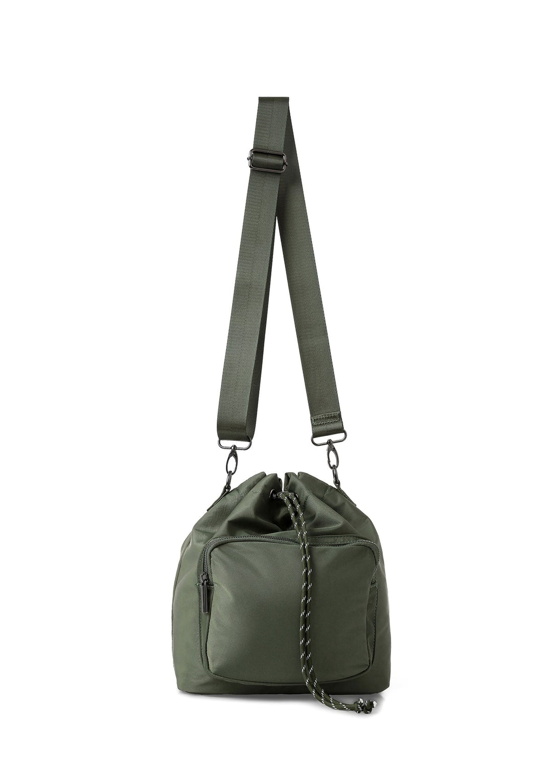 Haute Shore Harley Nylon Bucket Bag in Olive available at Barbara Katz