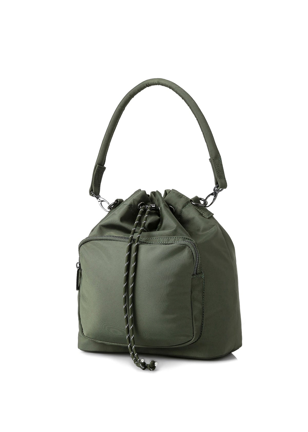 Haute Shore Harley Nylon Bucket Bag in Olive available at Barbara Katz