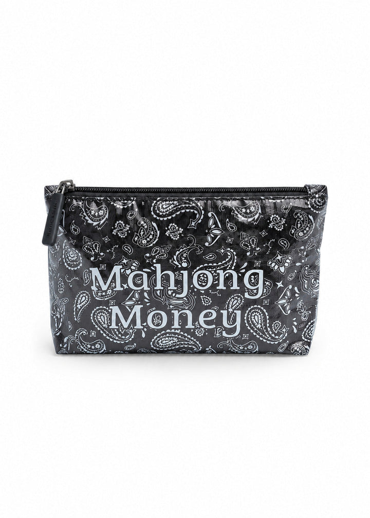 Haute Shore Mahjong Money Pouch in Black/Silver Bandana available at Barbara Katz